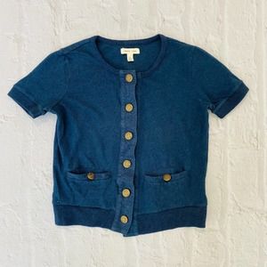 Silence + Noise Blue Cropped Top Women's XS